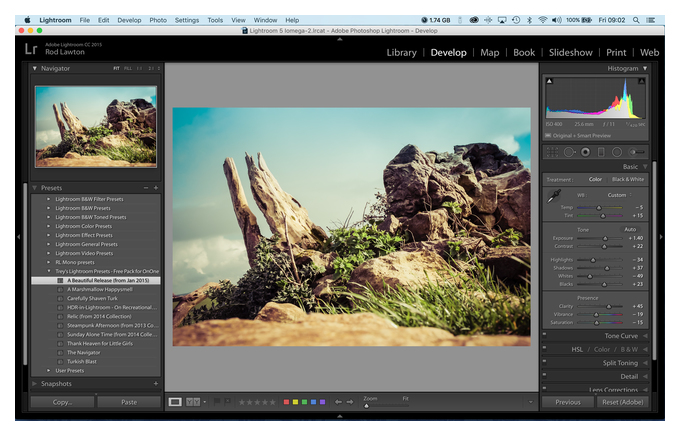 импорт пресетов lightroom cc