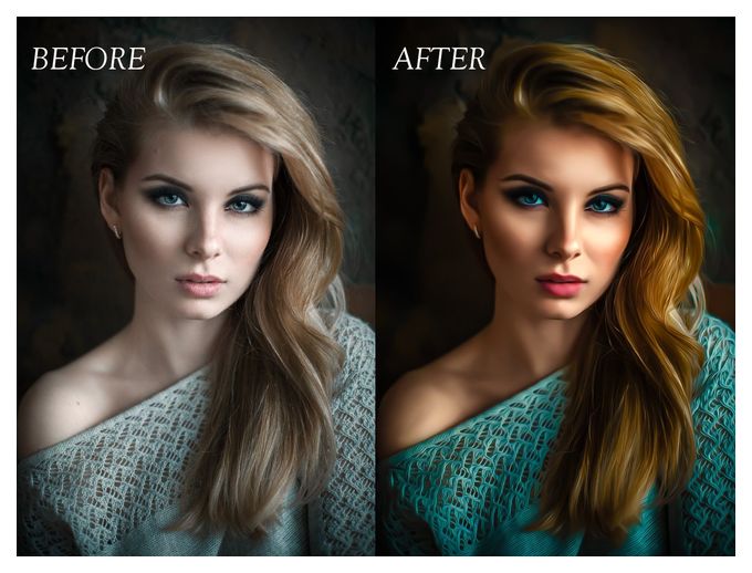 эффект масляной краски в фотошопе