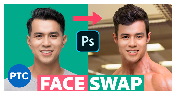 как поменять лицо в фотошопе