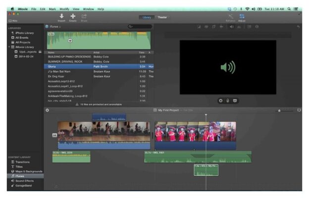 как импортировать фотографии в imovie