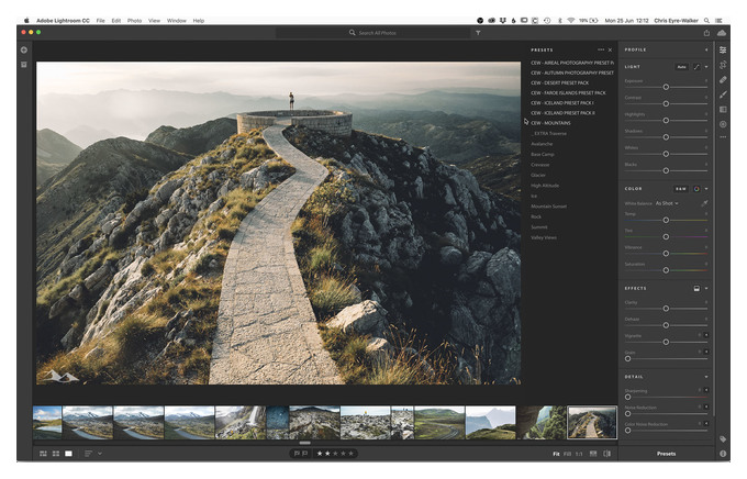 как найти пресеты в приложении lightroom