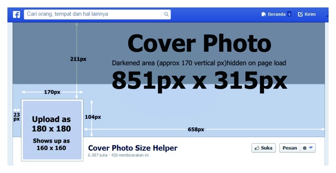 лучший размер для фотографии профиля facebook