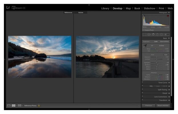 добавление водяного знака в lightroom