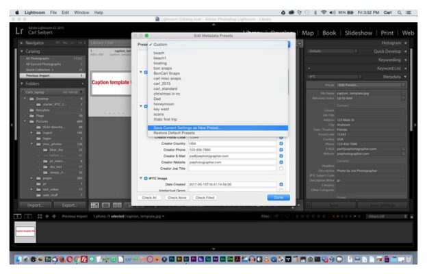 экспорт пресетов для lightroom