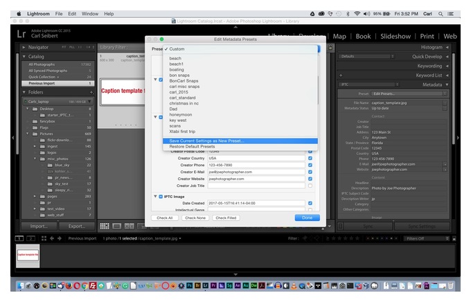 экспорт пресетов для lightroom