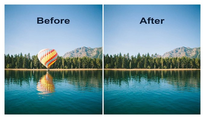 как удалить нежелательные объекты в фотошопе