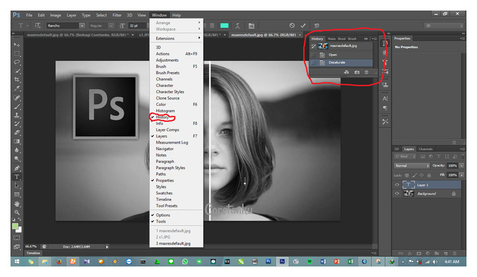 как отменить действие в photoshop cs6