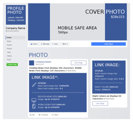 лучший размер фотографии профиля facebook
