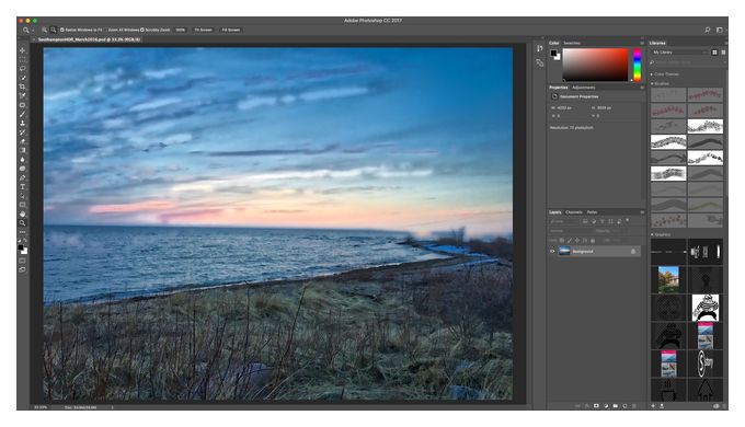 как сфокусировать стек в photoshop cc
