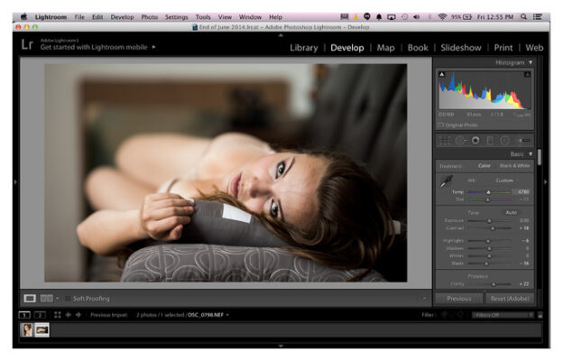 как сделать фон черным в lightroom