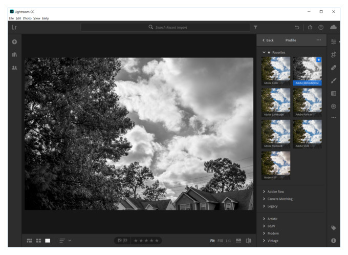 импорт необработанных файлов в lightroom